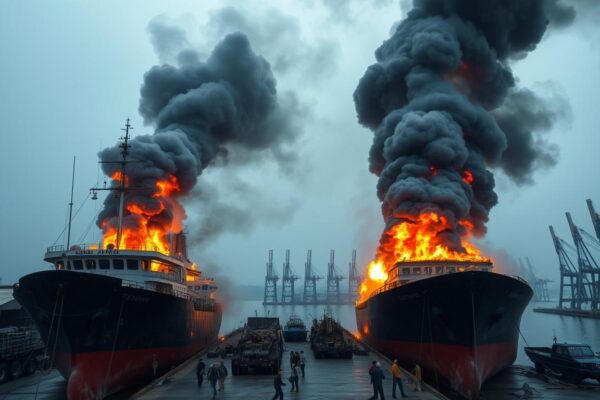 Dua Kapal Terbakar saat Bongkar Muat di Pelabuhan Sunda Kelapa Jakut